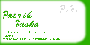 patrik huska business card